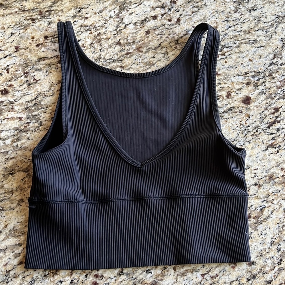 Lulu lemon black ribbed tank top